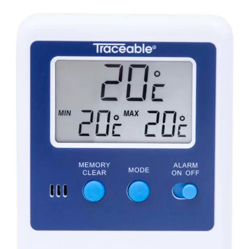 Vista 2 de Termómetro digital rastreable para nevera/congelador con calibración; sonda de botella de 0.2 fl oz