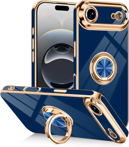 Vista 15 de Funda diseñada para iPhone 17 Pro Max con soporte de anillo, color azul