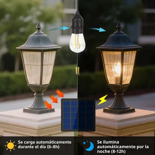 Vista 2 de Bombilla solar de repuesto para bricolaje, gallinero, cobertizo, paquete de Paquete de 2 sin sombra