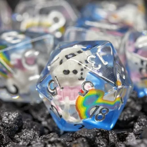 Vista 5 de Sage's Portal - Juego de dados de resina Animal Familiars DND, dados poliédricos para Dungeons and Dragons RPG, Pathfinder, Tabletop TTRPG