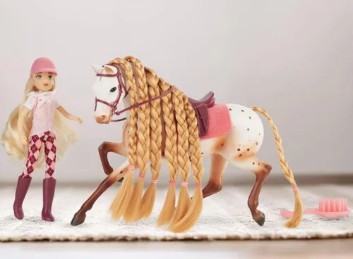 Vista 2 de Breyer Serie Horses Freedom Tess & Birdie- Caballo inglés y jinete Modelo # B-FS-10652