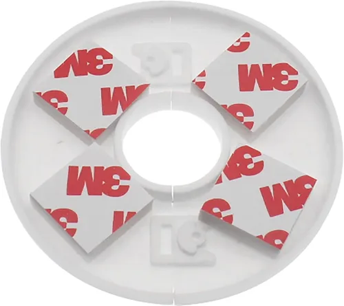 Vista 4 de Paquete de 2 placas redondas de escudo de brida dividida de pared ABS para accesorios de decoración de grifos de tubería de 0.86 "/ 22 mm