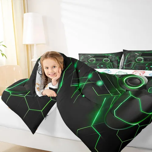 Vista 94 de Erosebridal Juego de edredón de hojas de cannabis, juego de ropa de cama de marihuana con estampado colorido de plantas, decoración bohemia de 2