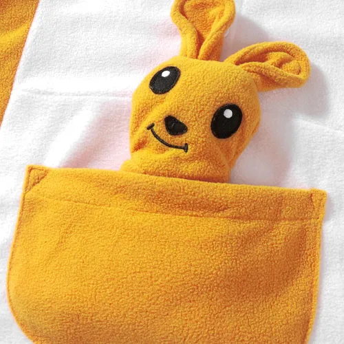 Vista 8 de Lizxun Disfraz de canguro para Halloween, Navidad, rendimiento de manga larga, sudadera con capucha suelta con cola