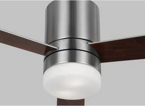 Vista 3 de Generation Lighting 3ERHR52BSD Era - Abrazadera de 52 pulgadas con clasificación de humedad con luces LED y control remoto, acero cepillado