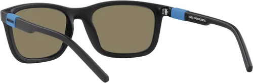 Vista 6 de ARNETTE Lentes de sol para niños, marco negro mate, lentes polarizadas con espejo gris oscuro, 2.008 in
