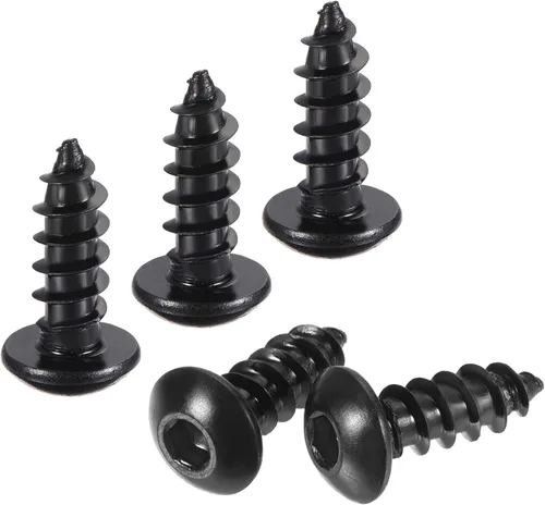 Vista 8 de uxcell Tornillos autorroscantes hexagonales, tornillo de madera de acero al carbono M3 x 0.787 in 100pcs