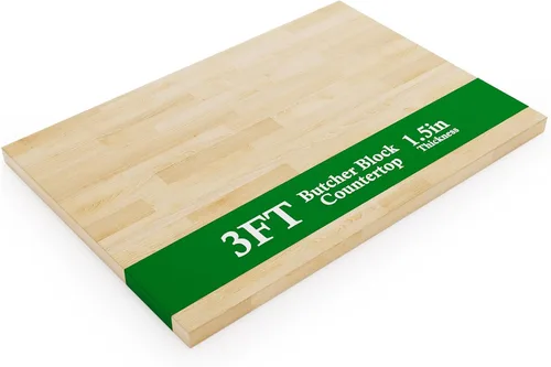 Vista 11 de [Usado] Bloque de carnicero de madera maciza de abedul de 12 x 7.5 pulgadas, tabla de cortar para cocina, isla de carrito, sala, comedor, oficina