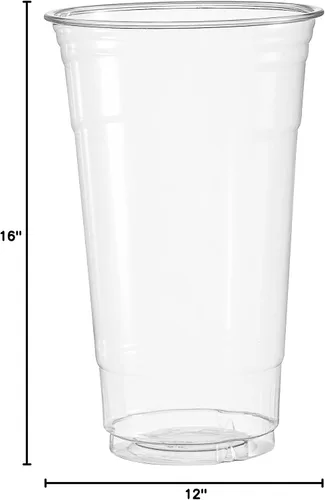 Vista 10 de Vasos de plástico transparente sin BPA con tapas, 24 onzas, tazas de café desechables con borde enrollado, tazas transparentes para agua, refrescos