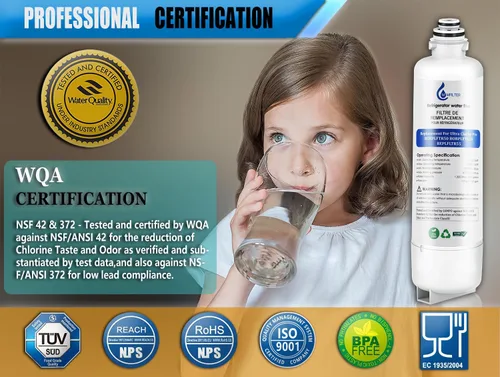 Vista 4 de BORPLFTR50 Repuesto para filtro de agua Bosch Ultra Clarity Pro, compatible con filtro de agua para refrigerador 11032531 12033030 BORPLFTR55
