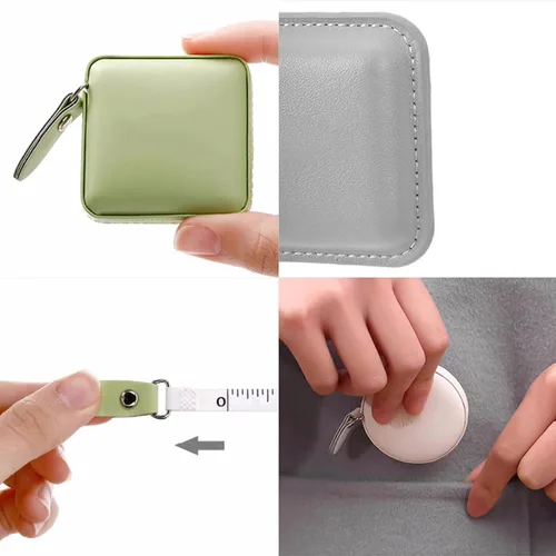 Vista 8 de Cinta métrica suave para el cuerpo, 59.1 in, 60 pulgadas, cinta métrica de doble escala, cinta métrica retráctil para medición corporal, costura