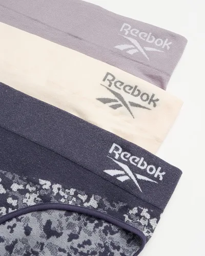 Vista 2 de Reebok Ropa interior para mujer - Bragas de bikini de microfibra sin costuras (paquete de 3)
