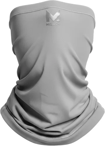 Vista 10 de MISSION Polaina de cuello refrescante, polainas de cuello para todo tipo de clima para hombres y mujeres Negro