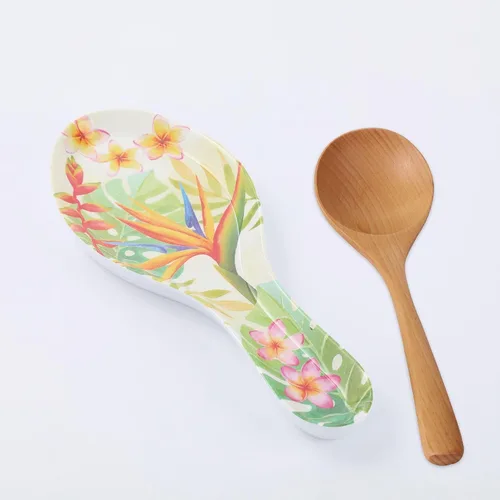 Vista 2 de UP Bird of Paradise - Soporte para cuchara de melamina, soporte para cuchara de cocina para estufa, encimera de cocina y mesa de comedor, 9.625 Ave