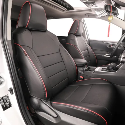 Vista 14 de EKR Rav4 Fundas de asiento de ajuste personalizado para Toyota Rav4 (híbrido) LE/XLE Premium 2026, juego completo de fundas de asiento de automóvil