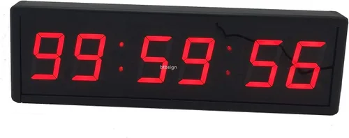 Vista 2 de Reloj de pared digital de cuenta regresiva de 2.3 pulgadas, cronómetro grande con control remoto y botón de interruptor para carreras de obstáculos