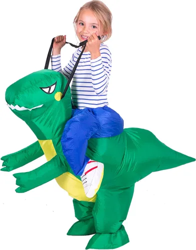 Vista 4 de Bodysocks disfraz inflable de dinosaurio T-Rex para niños
