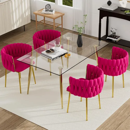 Vista 18 de Juego de mesa de comedor de cristal plateado para 2, juego de mesa cuadrada de lujo moderno de 36 pulgadas, juego de mesa de cocina minimalista de 3