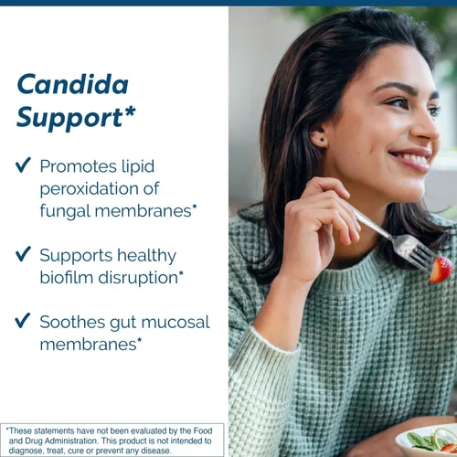 Vista 2 de Researched Nutritionals Elim-A-Cand - Candida Support - Suplementos microbianos e intestinales para la salud con berberina, olmo resbaladizo