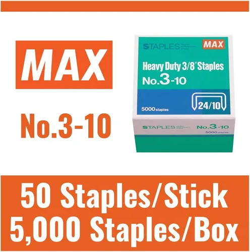 Vista 5 de MAX Grapas de 3/8 pulgadas para grapadora HD-3DF (5,000 grapas por caja) (3-10)
