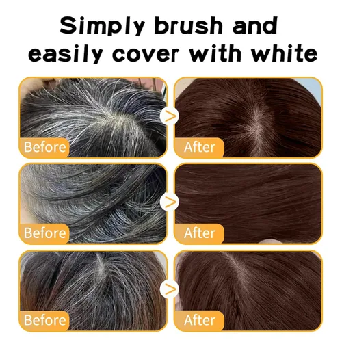 Vista 2 de Cepillo de tinte para el cabello, barra de color de cabello, peine portátil de tinte para el cabello para cobertura de cabello gris, impermeable y a