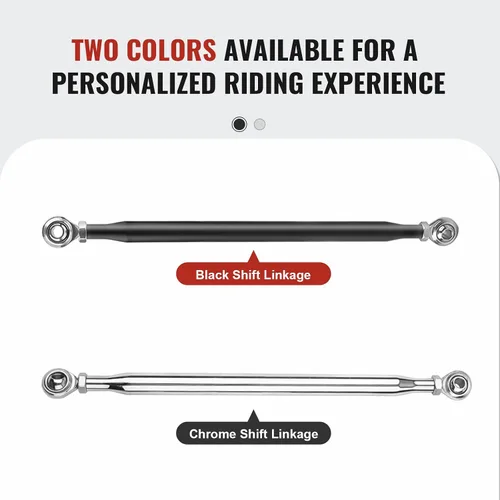 Vista 6 de Varilla de varillaje de palanca de cambios negra ajustable para Harley Negro