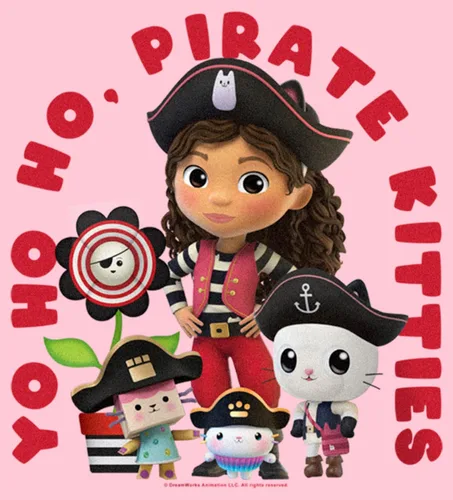Vista 2 de Camiseta DreamWorks Gabby's Dollhouse Yo Ho Ho Ho Pirate Kitties