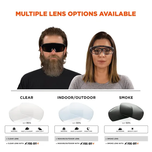 Vista 6 de Ergodyne Skullerz OSMIN OTG - Lentes de seguridad, antiniebla, antiarañazos