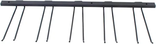 Vista 5 de DNYSYSJ Estante de vino negro de 3 niveles montado en la pared con soporte para vidrio colgante estilo europeo soporte de almacenamiento de vino