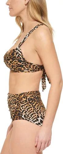 Vista 3 de Calvin Klein Conjunto de bikini clásico fruncido de cintura alta para mujer