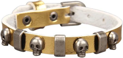 Vista 12 de Jeilwiy Pulseras de cuero punk para hombres, pulseras hechas a mano, brazalete ancho, joyería trenzada, color negro y marrón, ajustable, regalos