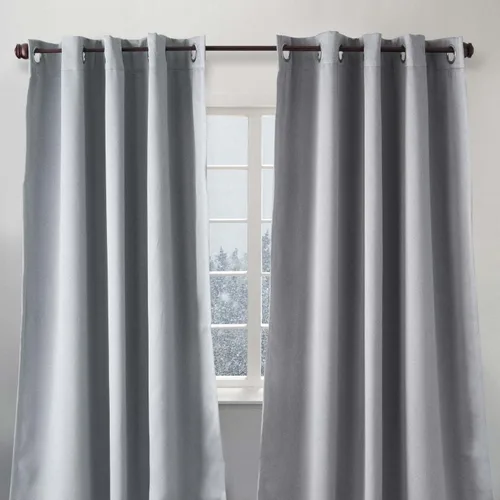 Vista 12 de LUXE WEAVERS Eco Collection - Par de paneles de ventana, color crema, 100% opacas, 63 pulgadas de largo Curtains for Bedrooms, Machine Washable