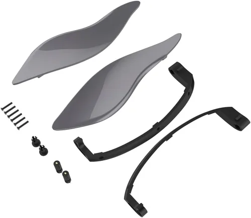 Vista 65 de Moto Onfire Deflectores de aire para motocicleta Whisky ámbar con carenado de murciélago para Electra Glide '14 y más tarde (2 piezas)