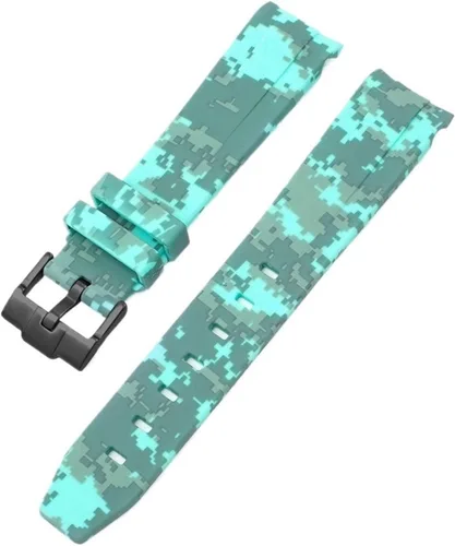 Vista 22 de Correa de camuflaje para Omega Moon Curvo Extremo Pulsera de goma de silicona Hombres Mujeres Sport Watch Band Accesorio 0.787 in