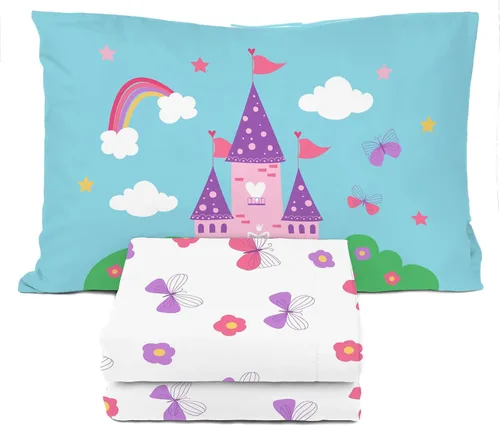 Vista 19 de Juego de sábanas para niños Sunny Side Up incluye sábanas y funda de almohada - 100% ropa de cama de microfibra y decoración para la habitación Azul