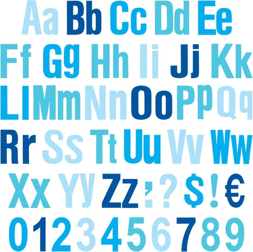 Vista 8 de Tenare Juego de 134 letras coloridas del alfabeto de 5 pulgadas, letras del alfabeto, números y recortes de puntuación para tablón de anuncios, Negro