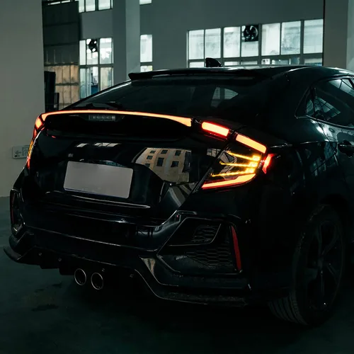 Vista 9 de Vland Luces traseras led compatibles con Honda Civic Hatchback de 10ª generación 2018-2021 (NO para Coupe) con animación dinámica con señal de luz