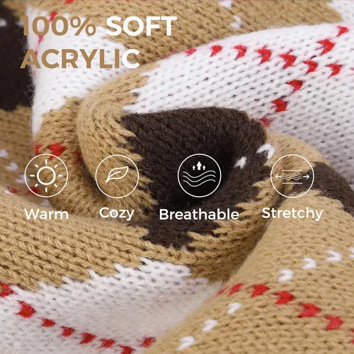 Vista 2 de PAWCHIE - Suéter para perro con agujero para correa para perros pequeños, clásico suéter de punto con cuello alto para clima frío, suéter de punto a
