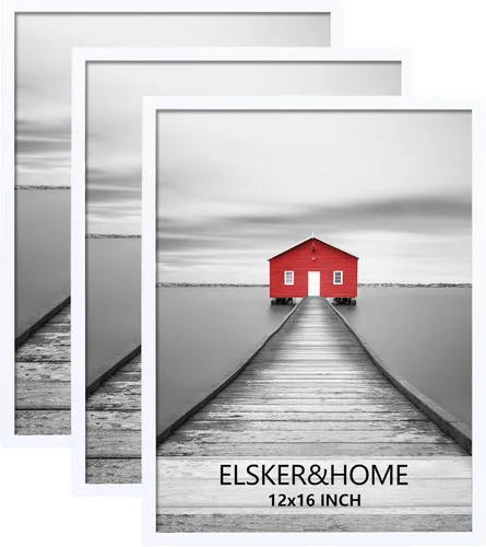 Vista 21 de ELSKER&HOME Marco de póster de 8 x 24 pulgadas, paquete de 3 portarretratos Negro