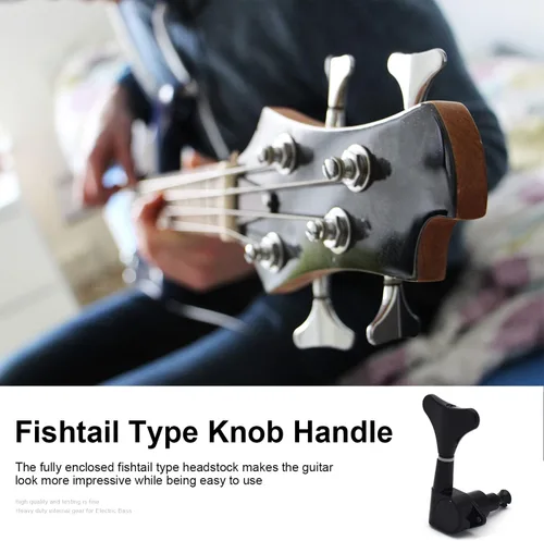 Vista 6 de MAXCHEER Afinadores de Guitarra y Bajo, Clavijas de Afinación de Guitarra Bajo, Clavijero Sellado de Relación, Repuesto de Cabezal de Máquina