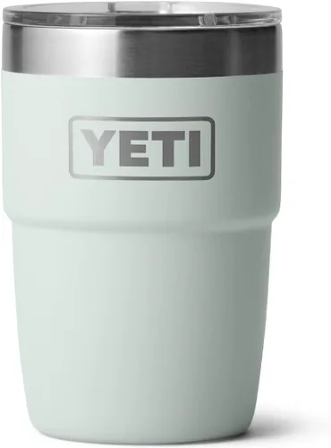 Vista 12 de YETI Rambler Taza de café aislada de 8 onzas con tapa, taza de café apilable de doble pared aislada al vacío, forro de cerámica DuraSip, diseño apto
