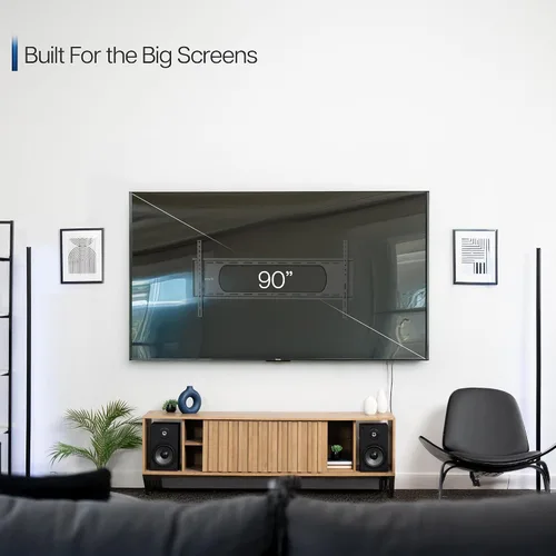 Vista 6 de VIVO Soporte de pared para TV ultra resistente para pantallas de 43 a 90 pulgadas, montaje fijo grande, se adapta a VESA de hasta 31.496 x 15.748
