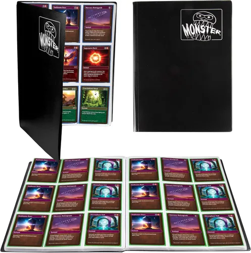 Vista 22 de Monster Binder - Álbum de tarjeta coleccionables, 9 bolsillos para tarjetas, retiene 360 de Yugioh, Magic, y Pokémon, Matte Teal Verde azulado mate