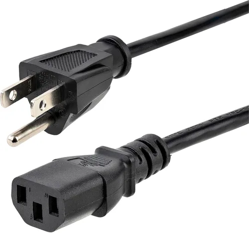 Vista 6 de StarTech Cable de alimentación resistente de 3 pies, NEMA 5-15P a C13, 15A 125V, 14AWG cable de alimentación de CA de repuesto para computadora