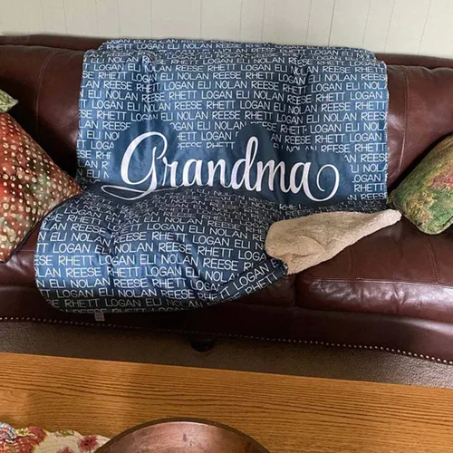 Vista 3 de Manta personalizada con nombre para bebés y adultos, manta personalizada con nombre para el día de la madre, el mejor regalo para mamá, papá, Abuela