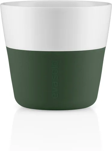 Vista 5 de Eva Solo 2 Tazas Tumbler de Espresso Tazas de Café Tumbler de Porcelana de 3 oz con Agarre Recubierto de Silicona Diseño Danés, Funcionalidad