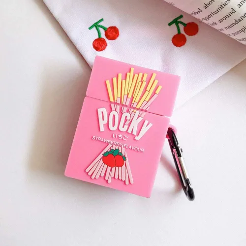 Vista 6 de Funda para AirPods 1/2, creativa y divertida caja de galletas con sabor a té verde, elegante funda de silicona para protección de auriculares