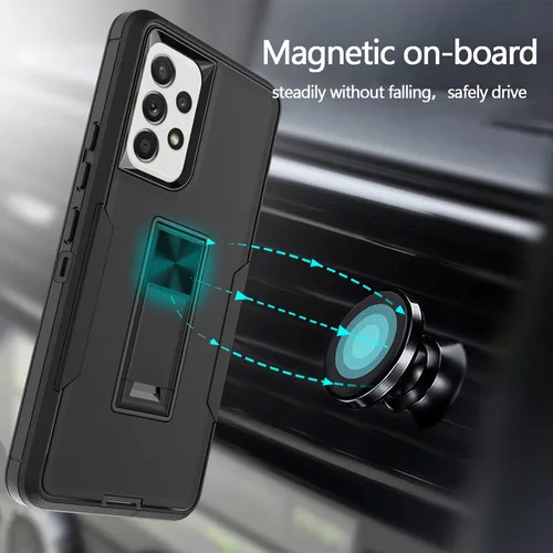 Vista 3 de MDCN Funda para Samsung A53 5G, Galaxy A53 5G, grado militar, resistente, con protector de pantalla HD, anillo magnético, soporte para automóvil