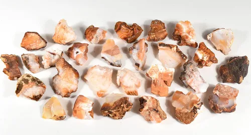 Vista 6 de HQRP Ágata cornalina naranja roja piedras ásperas de cristal natural Cabujones de piedras preciosas minerales Cabujones de muestras de roca