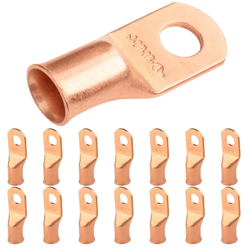 Vista 196 de SELTERM - 5 terminales de anillo resistentes para cable de batería, calibre 1/0 AWG, pernos de 1/2 pulgadas, terminales de calibre 0, ojales